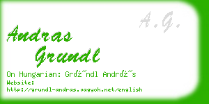 andras grundl business card